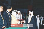 1990_الشيخ زايد يرعى حفل تخرج الدفعة العاشرة بجامعة الإمارات العربية المتحدة